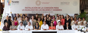 Reunión de Instalación de la Comisión para la Igualdad entre Mujeres y Hombres. 23 de febrero de 2015. Mérida, Yucatán.