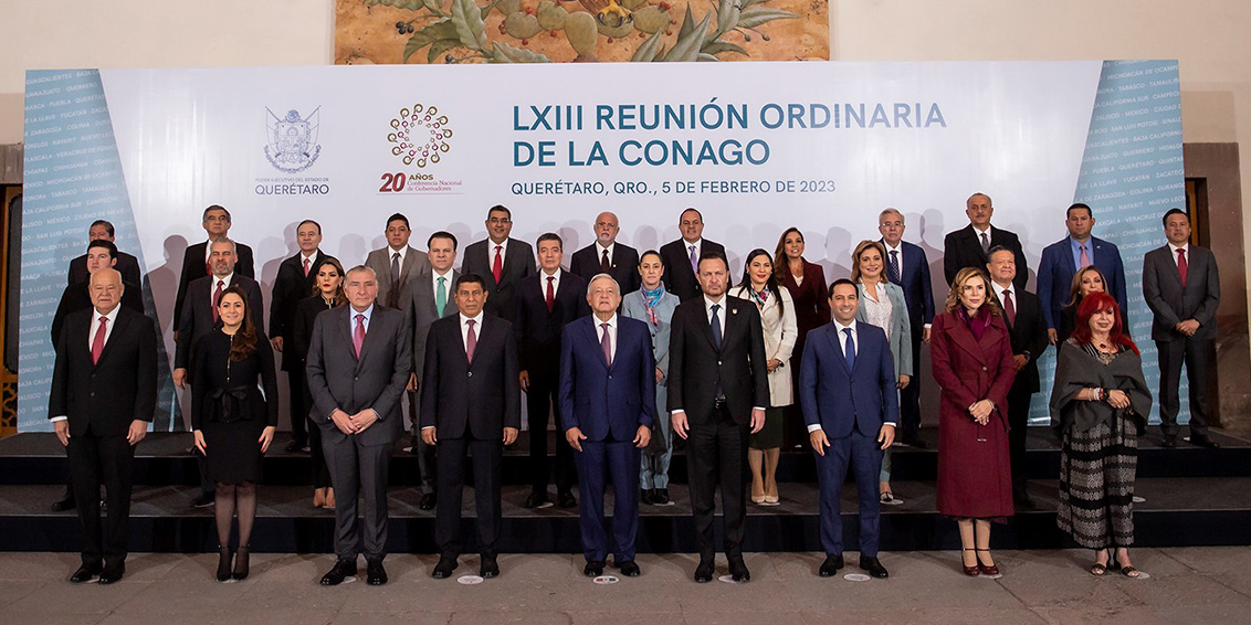 LXIII Reunión Ordinaria de la CONAGO. Querétaro. 5 de febrero de 2023.